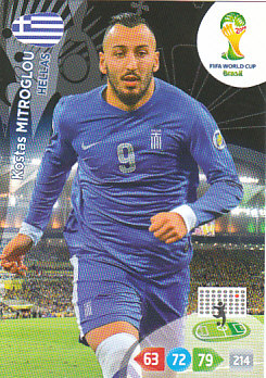 Kostas Mitroglou Greece Panini 2014 World Cup #185